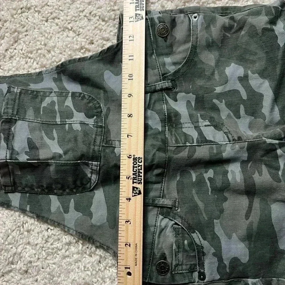 GIRLS JUSTICE CAMO OVERALLS SIZE 10 EUC